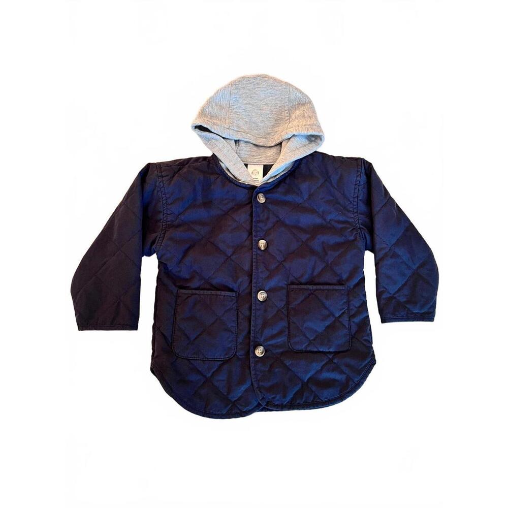 Gerber Toddler Boy Quilted & Fleece-Lined Hooded Button-Up Jacket (24m)